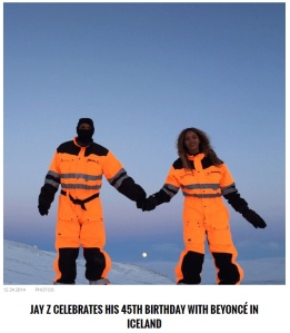 Even in Iceland 2014 winter, Beyoince & Jay-Z say Obey the Orange...!?