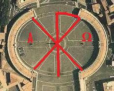 "XP" Sign of Constantine to match Precession of the Equinoxes in St Peter's Square